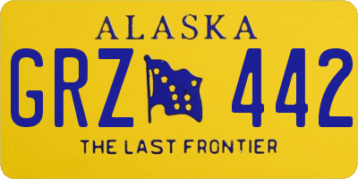 AK license plate GRZ442