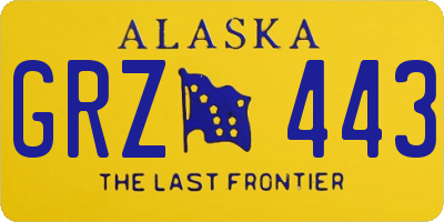 AK license plate GRZ443