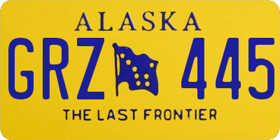 AK license plate GRZ445