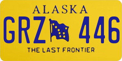 AK license plate GRZ446