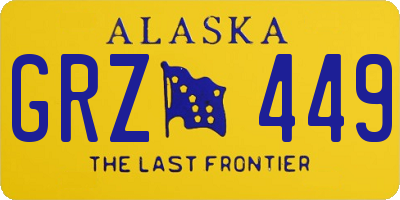 AK license plate GRZ449