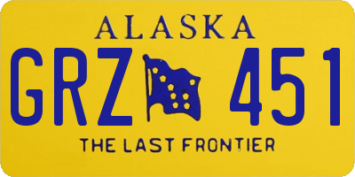 AK license plate GRZ451