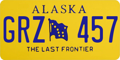 AK license plate GRZ457