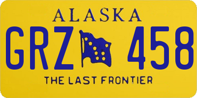 AK license plate GRZ458