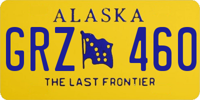 AK license plate GRZ460