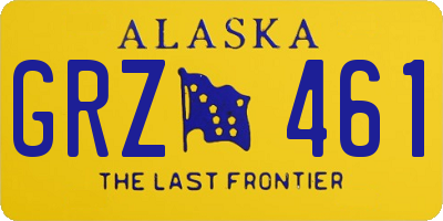 AK license plate GRZ461