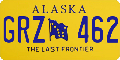 AK license plate GRZ462