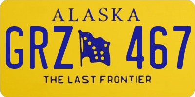 AK license plate GRZ467