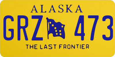 AK license plate GRZ473