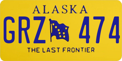 AK license plate GRZ474