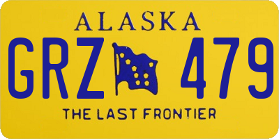 AK license plate GRZ479