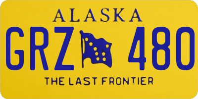 AK license plate GRZ480