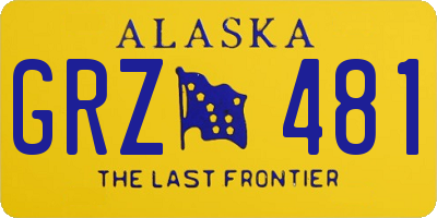 AK license plate GRZ481