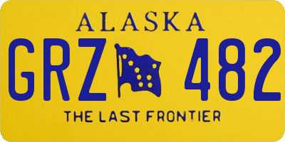 AK license plate GRZ482