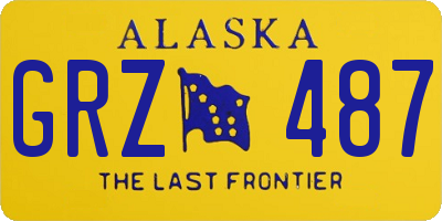 AK license plate GRZ487