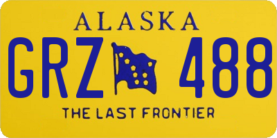 AK license plate GRZ488