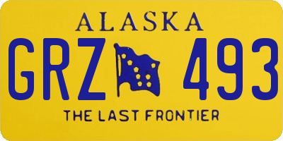 AK license plate GRZ493