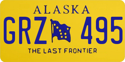 AK license plate GRZ495