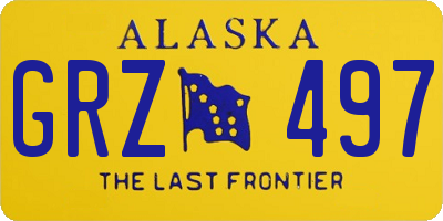 AK license plate GRZ497