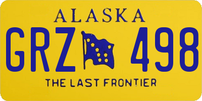 AK license plate GRZ498