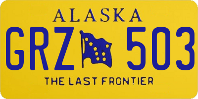 AK license plate GRZ503