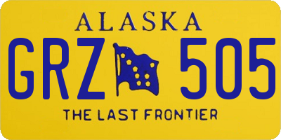 AK license plate GRZ505