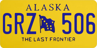 AK license plate GRZ506
