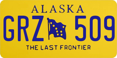 AK license plate GRZ509