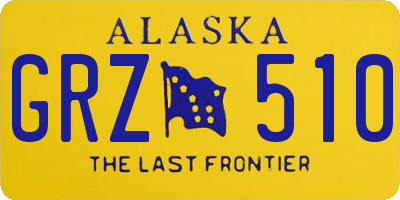 AK license plate GRZ510