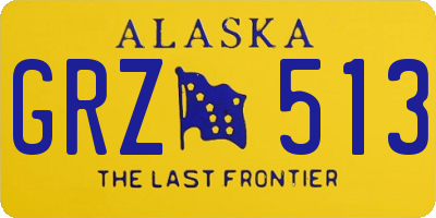 AK license plate GRZ513