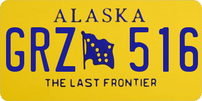 AK license plate GRZ516