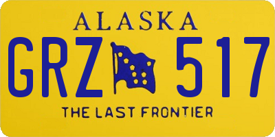 AK license plate GRZ517