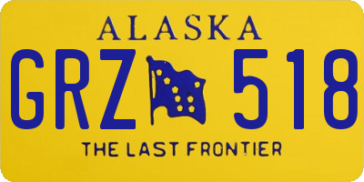 AK license plate GRZ518