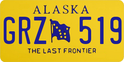 AK license plate GRZ519