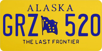 AK license plate GRZ520