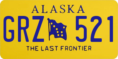 AK license plate GRZ521