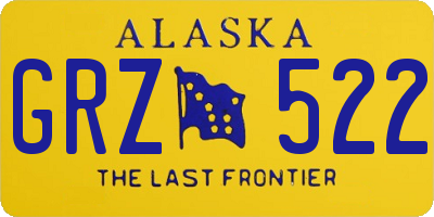 AK license plate GRZ522