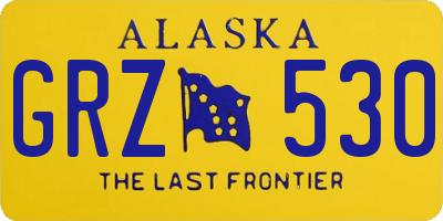 AK license plate GRZ530