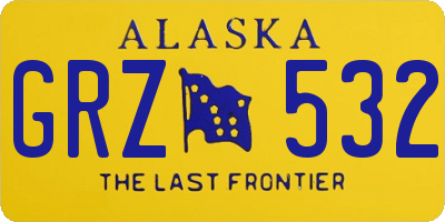 AK license plate GRZ532