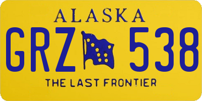 AK license plate GRZ538