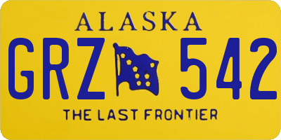 AK license plate GRZ542