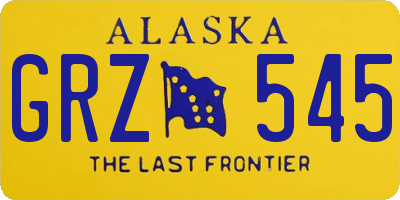 AK license plate GRZ545