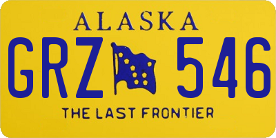 AK license plate GRZ546