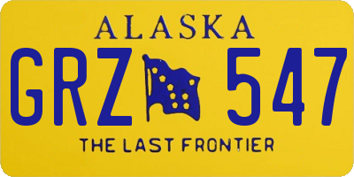 AK license plate GRZ547