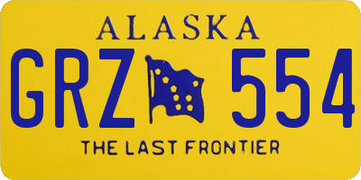 AK license plate GRZ554