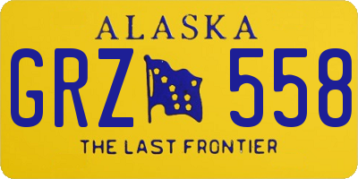 AK license plate GRZ558