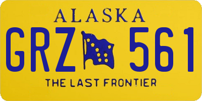 AK license plate GRZ561