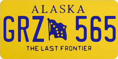 AK license plate GRZ565