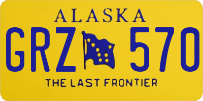 AK license plate GRZ570