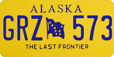 AK license plate GRZ573